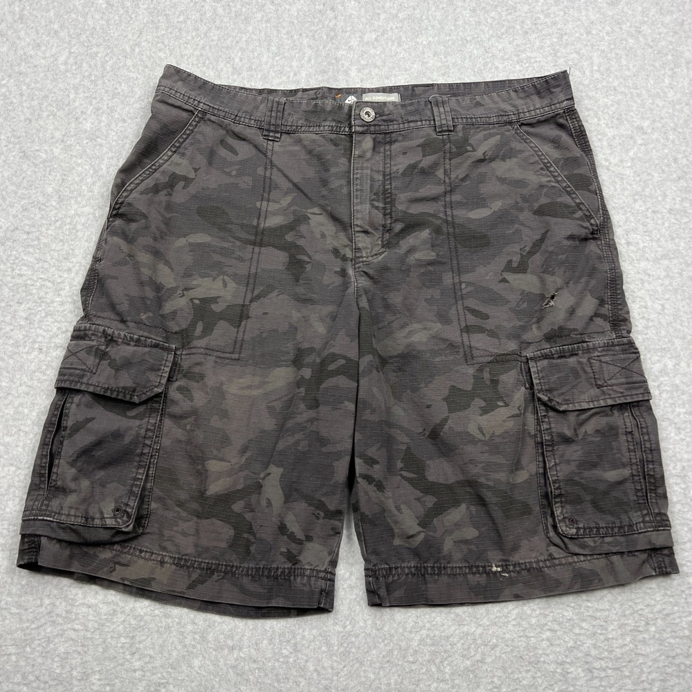 Nike ACG Camo Cargo Shorts Mens‎ 36 Black Ripstop Canvas All Terrain Gear Y2K